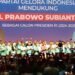 Ketua Umum Partai Gelora Indonesia Anis Matta menyerahkan surat dukungan kepada bakal calon presiden Prabowo Subianto