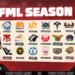 Poster sekaligus daftar tim esports yang akan bersaing di turnamen Free Fire Master League FFML Season 8 2023