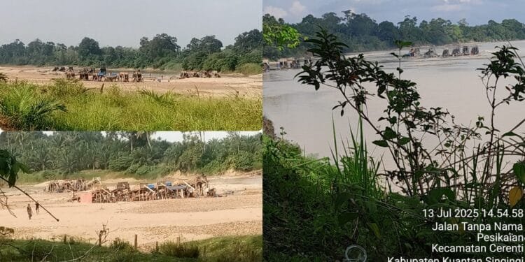 Aktivitas tambang emas ilegal PETI di Cirenti Kuansing masih marak dan menyebabkan keresahan warga karena potensi pencemaran lingkungan serta kerugian bagi negara