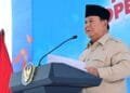 Presiden Prabowo Subianto menyampaikan sambutannya pada peluncuran kelembagaan 80081 Koperasi DesaKelurahan Merah Putih KDMPKKMP dalam sebuah acara yang digelar di Koperasi Desa Merah Putih Bentangan Desa Bentangan Kecamatan Wonosari Kabupaten Klaten pada Senin 21 Juli 2025 Foto BPMI SetpresRusman
