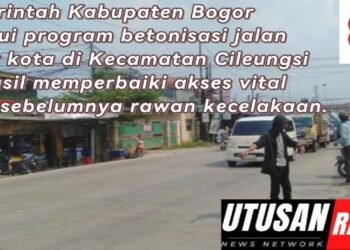 Program Bupati Bogor, Bapak Rudy Susmanto, S.Si., tentang betonisasi jalan antar Kota Bogor dan Bekasi yang berlokasi di Kecamatan Cileungsi.