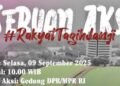 Screenshot flyer seruan aksi BEM UI 9 September 2025.