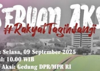 Screenshot flyer seruan aksi BEM UI 9 September 2025.