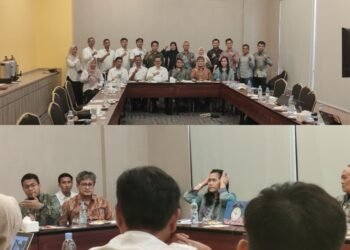 Suasana rapat antara Pemerintah Kota Dumai bersama PT Pertamina Patra Niaga, Kantor Pertanahan Dumai, dan pihak terkait membahas rencana pengadaan tanah untuk kepentingan umum, Rabu (10/9/2025).