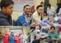 Suasana kegiatan donor darah yang digelar PT Pusri Palembang dalam rangka memperingati Hari Palang Merah Indonesia PMI tahun 2025 di Gedung Kesenian Komplek Pusri Rabu 1792025 Kegiatan yang bekerjasama dengan UTD PMI Kota Palembang ini disambut antusias oleh karyawan dan keluarga besar Pusri berhasil mengumpulkan 371 kantong darah melampaui target yang ditetapkan