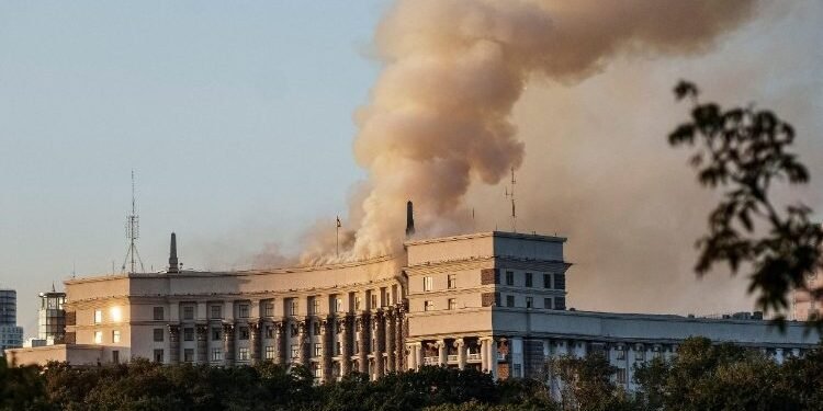 Serangan rudal Rusia di Kyiv Foto Vatican News