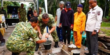 Ground Breaking Jembatan Garuda di wilayah Kodim 0320/Dumai