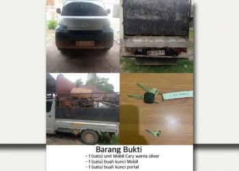 Curi Besi 1,5 Ton Menggunakan Pick Up, 4 Pelaku di Dumai Berhasil Diamankan