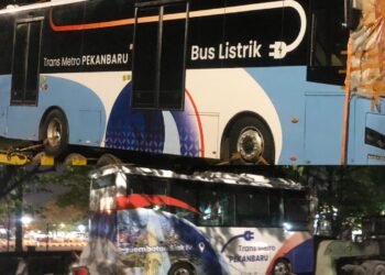 Dua Bus Listrik Transmetro Hadir di Pekanbaru, Wujudkan Visi Green City