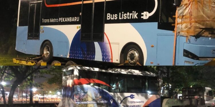Dua Bus Listrik Transmetro Hadir di Pekanbaru, Wujudkan Visi Green City