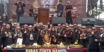 rak syukuran Gibas - Utusan Rakyat Semarak Syukuran Ngunduh Mantu Acep Kusnadi, Ketua Brigade GIBAS Kabupaten Bogor