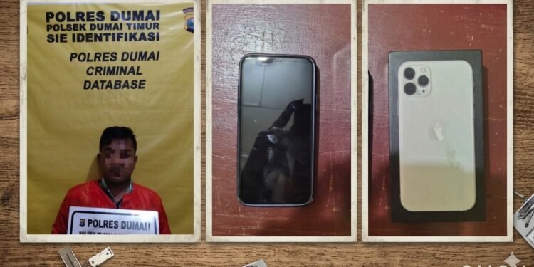 Polsek Dumai Timur Ringkus Pelaku Pencurian iPhone 11 Pro, Pelaku Sempat Diamankan Warga