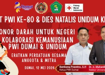 PWI Dumai dan Unidum Gelar Seminar Jurnalistik dan Donor Darah