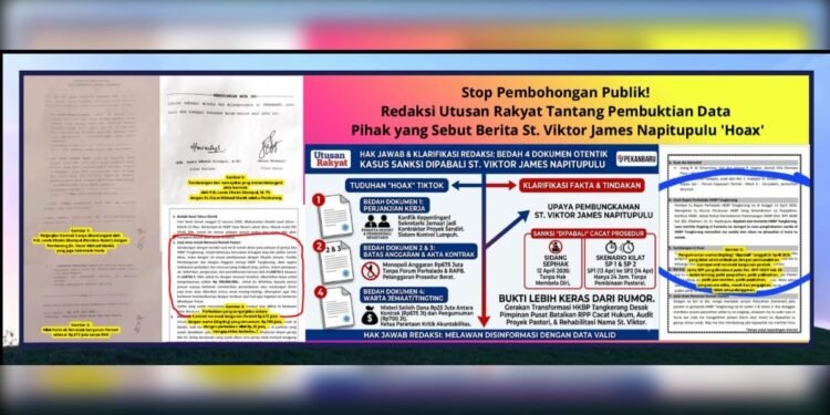 Stop Pembohongan Publik! Redaksi Utusan Rakyat Tantang Pembuktian Data Pihak yang Sebut Berita St. Viktor James Napitupulu ‘Hoax’