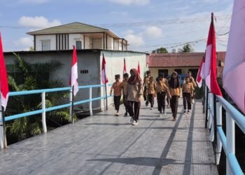 Warga Bumi Ayu Antusias Nantikan Kapolri Resmikan Jembatan Merah Putih