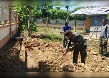 Peduli Kebutuhan Warga, Satgas TMMD Ke-129 Kodim 0102/Pidie Mulai Bangun MCK dan Sumur Bor
