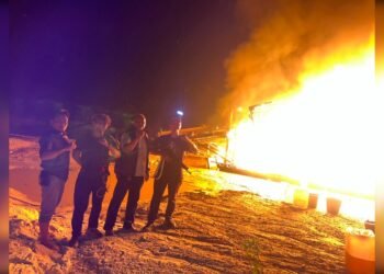 Polres Kampar Ungkap Kasus PETI di Gunung Sahilan, Dua Terduga Pelaku Diamankan dan 12 Rakit Tambang Dimusnahkan