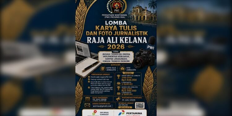 Penutupan Lomba Karya Tulis dan Foto Jurnalistik Raja Ali Kelana 2026 Tinggal Beberapa Hari Lagi
