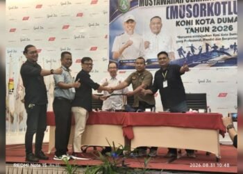 muskorlub koni dumai_UtusanRakyat - Utusan Rakyat Musorkotlub KONI Dumai, AKJ Aklamasi Pimpin Periode Selanjutnya