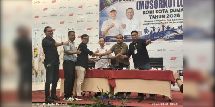 muskorlub koni dumai_UtusanRakyat - Utusan Rakyat Musorkotlub KONI Dumai, AKJ Aklamasi Pimpin Periode Selanjutnya