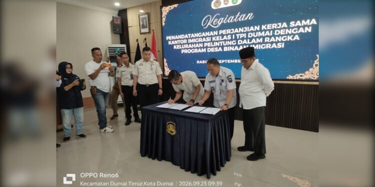 Imigrasi Dumai Gandeng Kelurahan Pelintung, Bentuk Desa Binaan