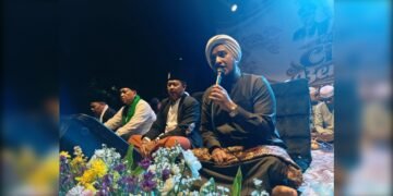 Refleksi Akhir Tahun “Cileungsi Berselawat” Bersama Majelis Syababuk Kheir di Depan Kantor Kecamatan Cileungsi, Bogor