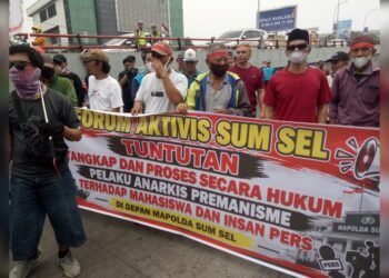 Forum Aktivis Sumsel Sampaikan Sejumlah Tuntutan, dari Kekerasan terhadap Pers hingga Karhutla