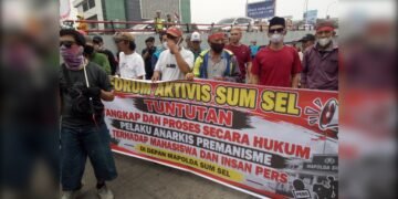 Forum Aktivis Sumsel Sampaikan Sejumlah Tuntutan, dari Kekerasan terhadap Pers hingga Karhutla