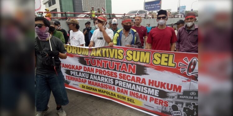 Forum Aktivis Sumsel Sampaikan Sejumlah Tuntutan, dari Kekerasan terhadap Pers hingga Karhutla