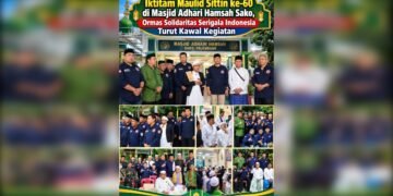 Iktitam Maulid Sittin ke-60 di Masjid Adhari Hamsah Sako, Ormas Solidaritas Serigala Indonesia Turut Kawal Kegiatan