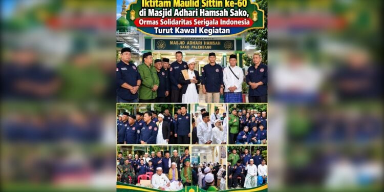Iktitam Maulid Sittin ke-60 di Masjid Adhari Hamsah Sako, Ormas Solidaritas Serigala Indonesia Turut Kawal Kegiatan