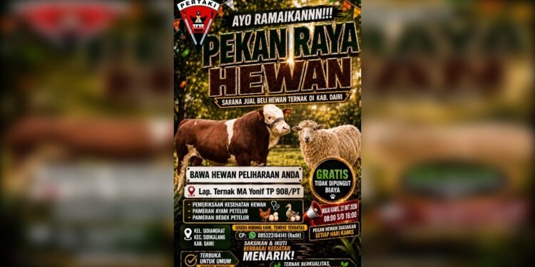Peluang Emas Peternak! Yonif TP 908/Pertaki Hadirkan Pasar Ternak Gratis di Sidikalang